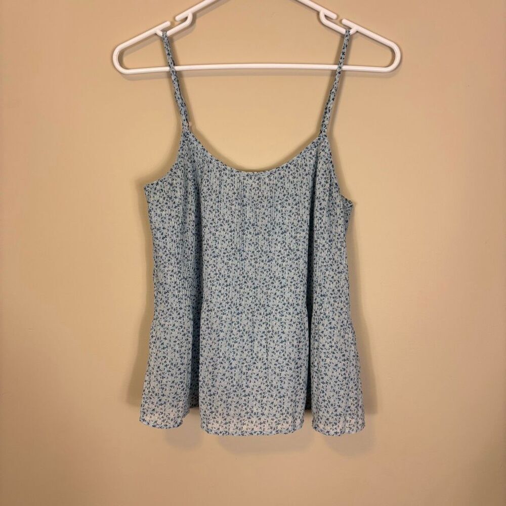 Abercrombie & Fitch Light Blue Patterned‎ Tank Top Size XS